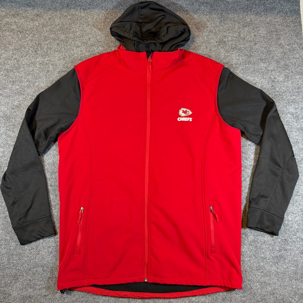 Kansas City Chiefs Dunbrooke Mens 2XLT Alpha Full Zip Hoodie‎ Jacket Red NWOT